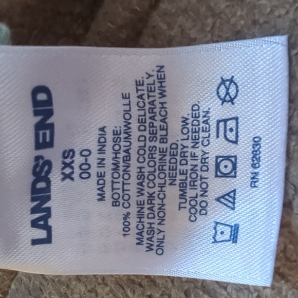 Lands end red plaid flannel pajama pants XXS 00 - Picture 5 of 5